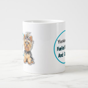Caneca De Café Grande Cabelo de Cachorro de Yorkie bonito Não se importa
