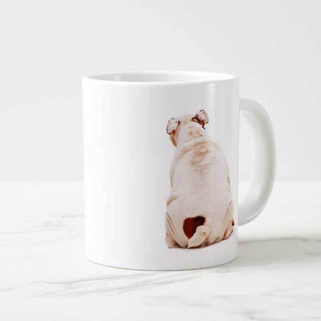 Caneca De Café Grande Cachorro-branco-branco (Frente Esquerda)