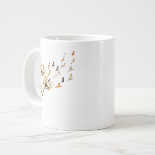Caneca De Café Grande Cachorro Cachorro Flor Voa Cachorro Cachorro Cacho