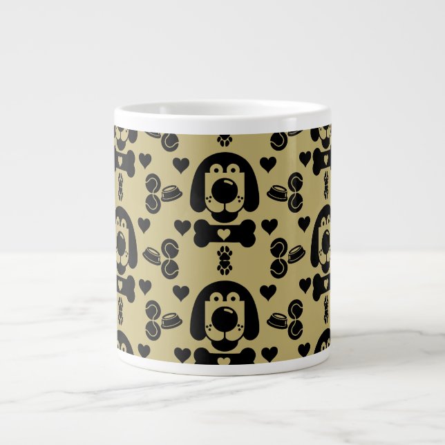 Caneca De Café Grande Cachorro Considerado Padrão (Frente)