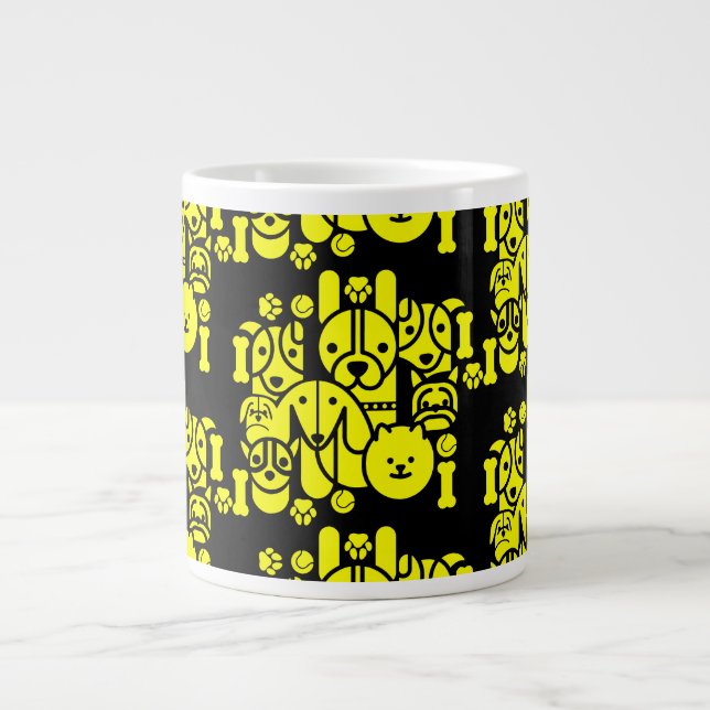 Caneca De Café Grande Cachorro Considerado Padrão (Frente)