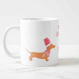 Caneca De Café Grande Cachorro Dachshund Natal