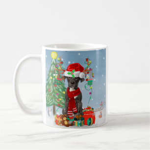 Caneca De Café Grande cachorro dinamarquês com presentes de Natal