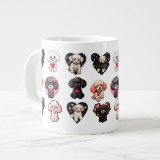 Caneca De Café Grande Cachorro do Poodle do namorados | amantes de cães