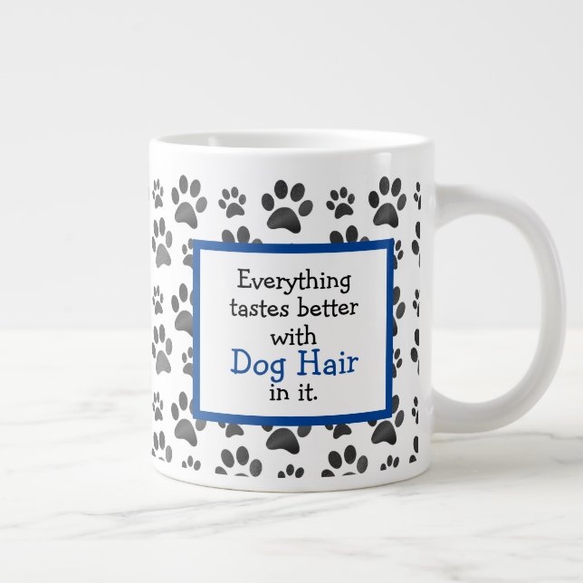 Caneca De Café Grande Cachorro Engraçado Cachorro| Pata de cão (Direita)