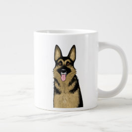 Caneca De Café Grande Cachorro German shepherd | Desenho legal de Pet Ar