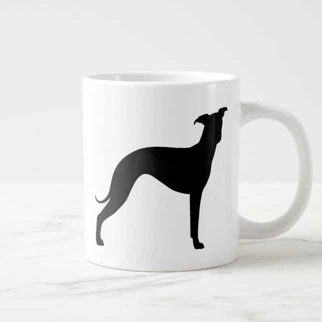 Caneca De Café Grande Cachorro Italiano Silhouettes Iggies (Direita)