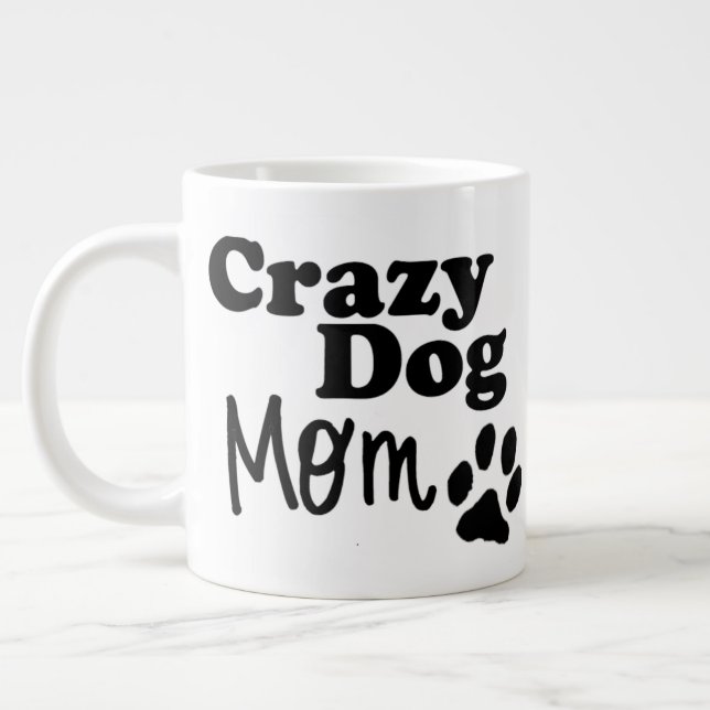Caneca De Café Grande Cachorro Louco Mãe Café Tea Mug Dog Dava Presente (Esquerda)