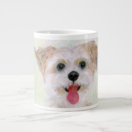 Caneca De Café Grande Cachorro Morkie Fecha Jumbo Café Mug