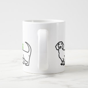 Caneca De Café Grande Cachorro Salsicha Amor Dachshund Citação Simples E