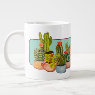 Caneca De Café Grande Cactos Especialmente