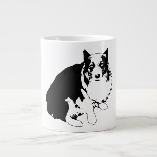 Caneca De Café Grande "caderno espiral corgi" "diário de planos diários"