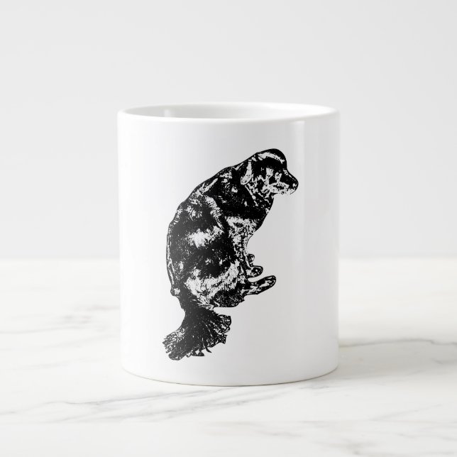 Caneca De Café Grande "caderno espiral recuperever", "notas de café", (Frente)