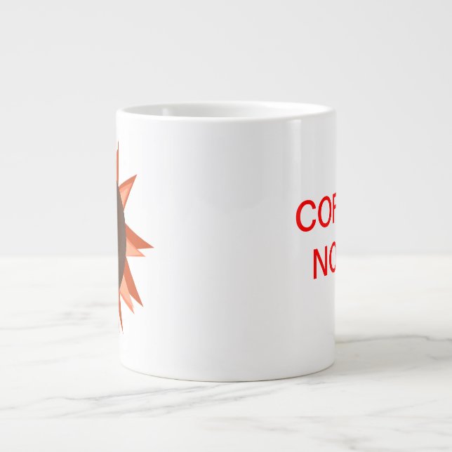 Caneca De Café Grande Café Agora! Mug gigante de café (Frente)