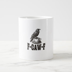 Caneca De Café Grande Café Corvo F-Caw-F Engraçado Humor Adulto