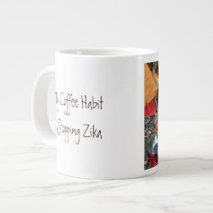 Caneca De Café Grande Café Habit impede Zika por RoseWrites