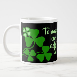 Caneca De Café Grande Café irlandês/xícara perfeita 18 Shamrock irlandês