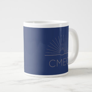 Caneca De Café Grande Café Jumbo CMEC Mug - 20 oz, marinho com cinza