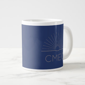 Caneca De Café Grande Café Jumbo CMEC Mug - 20 oz, marinho com cinza