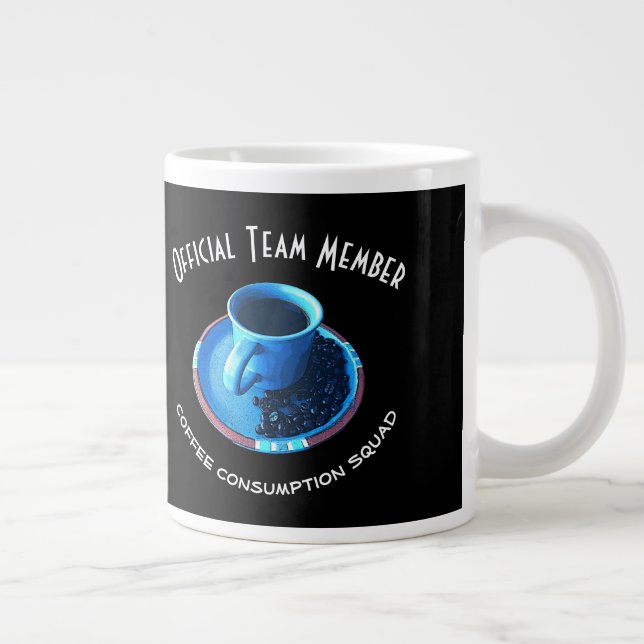 Caneca De Café Grande Café Lover Blue Cup e Saucer Personalizados (Direita)