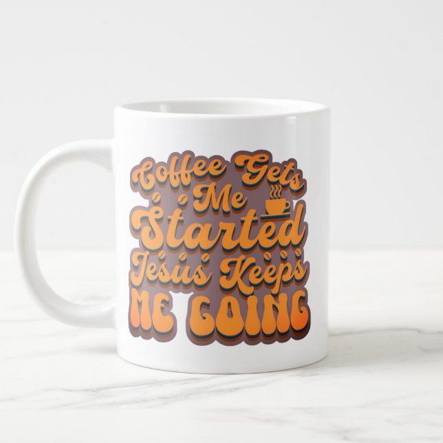 Caneca De Café Grande Café Me Começou - Sangria (Esquerda)