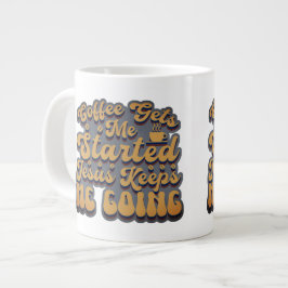 Caneca De Café Grande Café me dá início