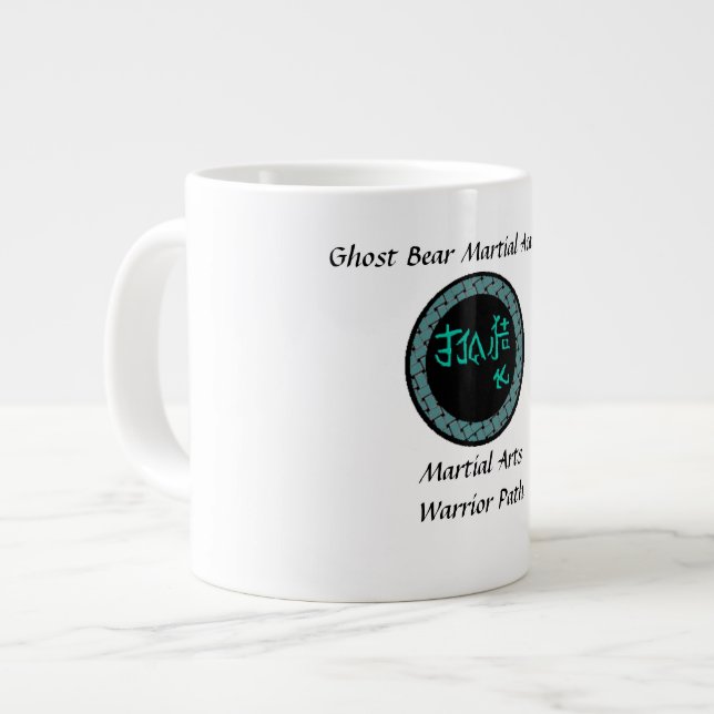 Caneca De Café Grande Café Mug para a Academia Marcial do Urso Fantasma (Frente Esquerda)