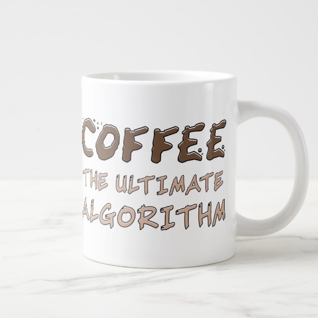 Caneca De Café Grande Café O Algoritmo Definitivo Engraçado Programador (Direita)