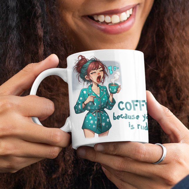 Caneca De Café Grande Café! Porque Yawning é Rude (Criador carregado)
