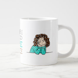 Caneca De Café Grande Café Sopro De Trabalho - Vestido + Cansado