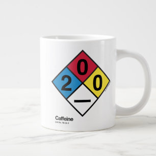 Caneca De Café Grande Caffeine — Rótulo de Segurança NFPA