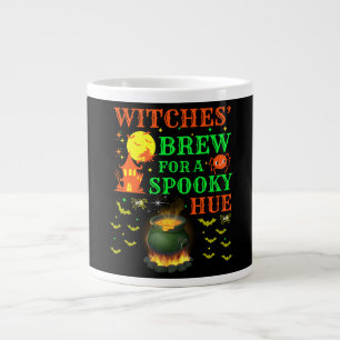 Caneca De Café Grande Caldeirão de bruxas com design de caldeirão de cor