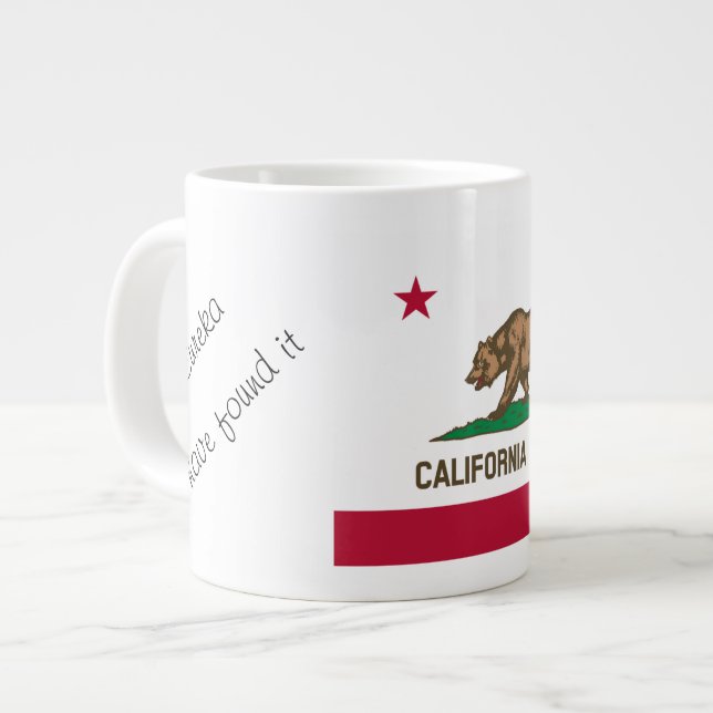 Caneca De Café Grande California Flag e Motto Mug (Frente Esquerda)