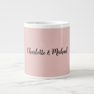 Caneca De Café Grande Caligrafia de Casamento Nome Simples em Dourado Ro