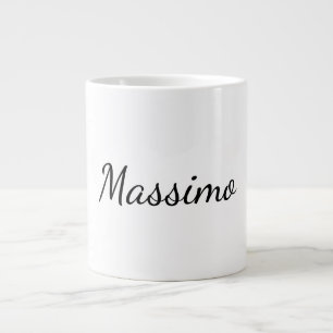 Caneca De Café Grande Caligrafia Elegante Simples Nome Simples