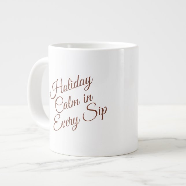 Caneca De Café Grande Calm Winter Mug – Cozy Minimal Design (Frente Esquerda)