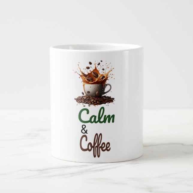 Caneca De Café Grande Calma e café (Frente)