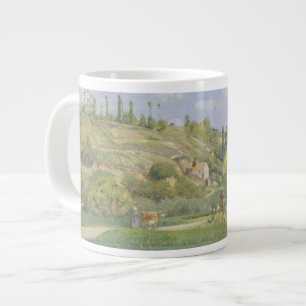 Caneca De Café Grande Camille Pissarro Um Cowherd em Valhermeil, Auvers