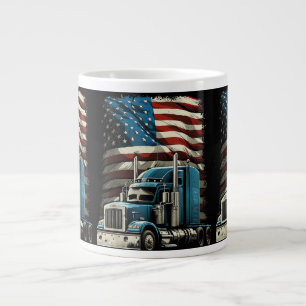 Caneca De Café Grande Caminhante Bandeira Americana Para A Unidade De Ca