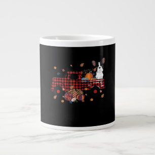 Caneca De Café Grande Caminhão de Bombas do Bulldog no Dia das Bruxas