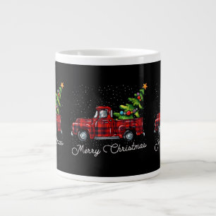 Caneca De Café Grande Caminhão de coleta de Xadrez de Buffalo Vermelho c
