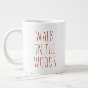 Caneca De Café Grande "Caminhar na floresta" Simples fazenda moderna