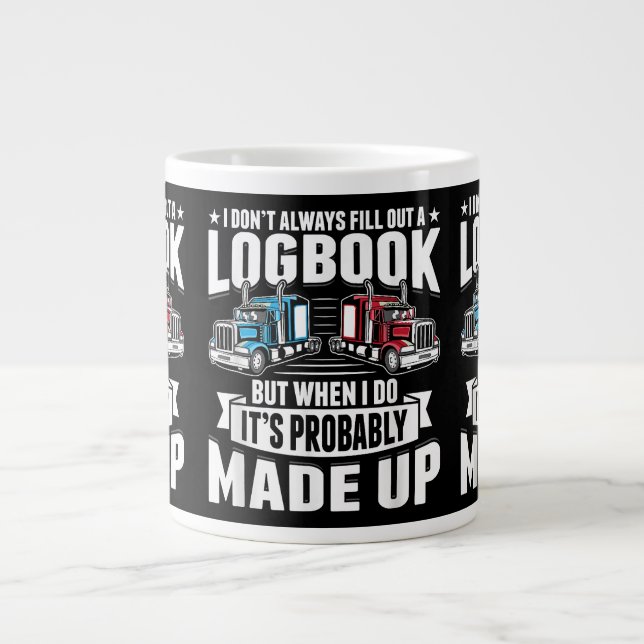 Caneca De Café Grande Caminhoneiro Engraçado Caminhão-Caminhoneiro (Frente)