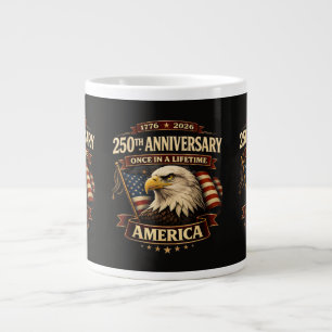 Caneca De Café Grande Camisa do 250º Aniversário EUA 250º América