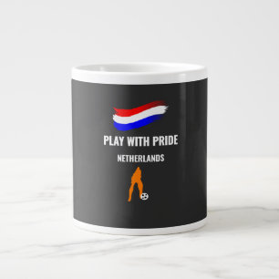 Caneca De Café Grande Camisa do Orgulho do Futebol da Holanda 2026