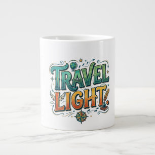 Caneca De Café Grande Camisa Gráfica de Aventura Minimalista – Viaje Lev