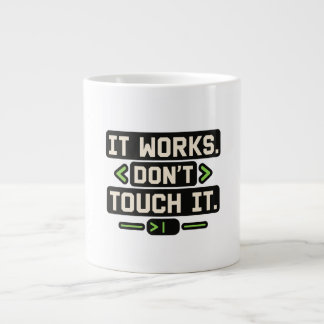 Caneca De Café Grande Camiseta de Humor de Desenvolvedor "Não Toque"