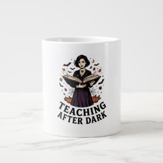 Caneca De Café Grande Camiseta de Professor Vampiro de Halloween