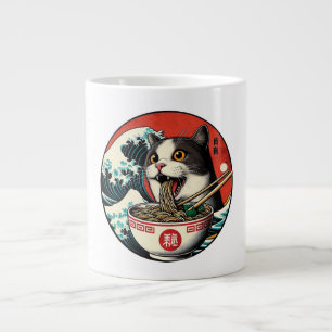 Caneca De Café Grande Camiseta Estilo Vintage de Arte Japonês Ramen de G