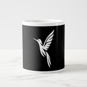 Caneca De Café Grande Camiseta Minimalista de Pássaros Observadora de Be